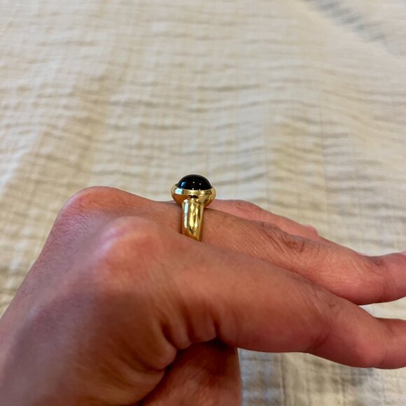 Apse Big Mood Ring in Gold Plated Sterling Silver - Picture 4 of 5